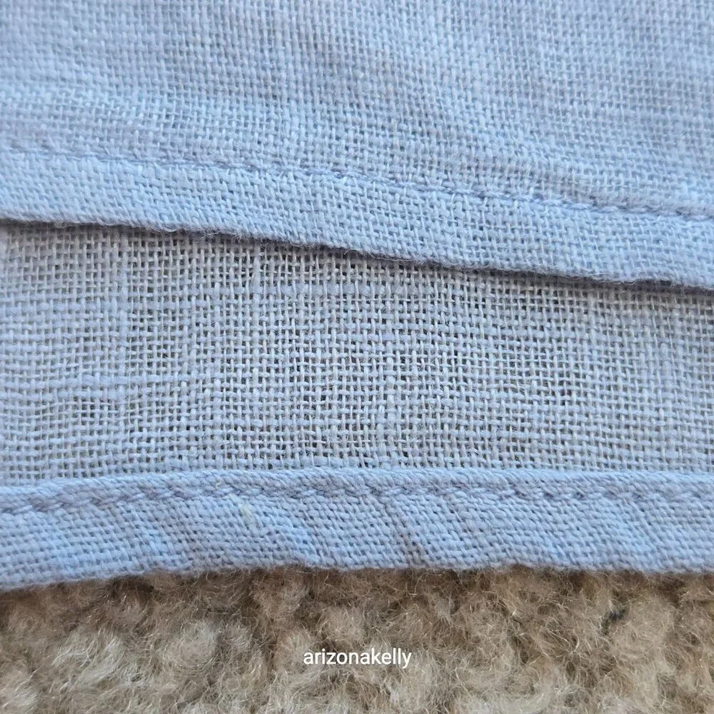 NWT Sauths Linen Scarf Blue